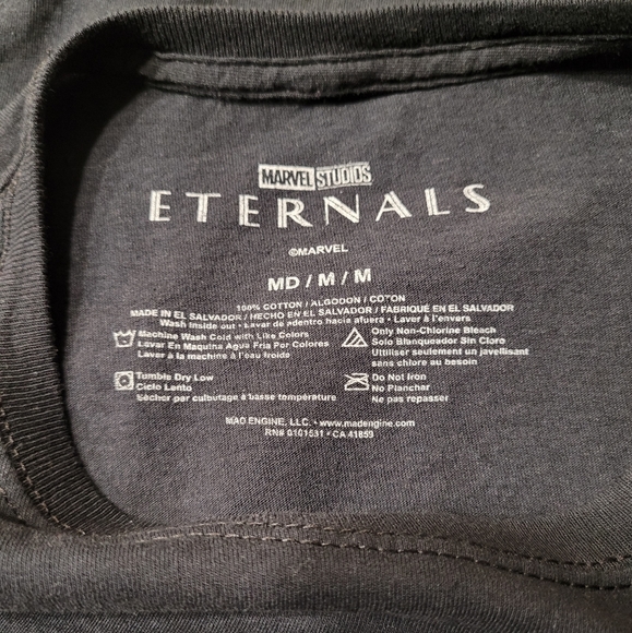 Marvels Eternals T-Shirt Size Medium Black - Picture 5 of 6
